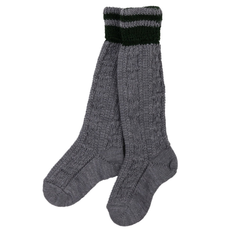 Children's traditional knee socks grey