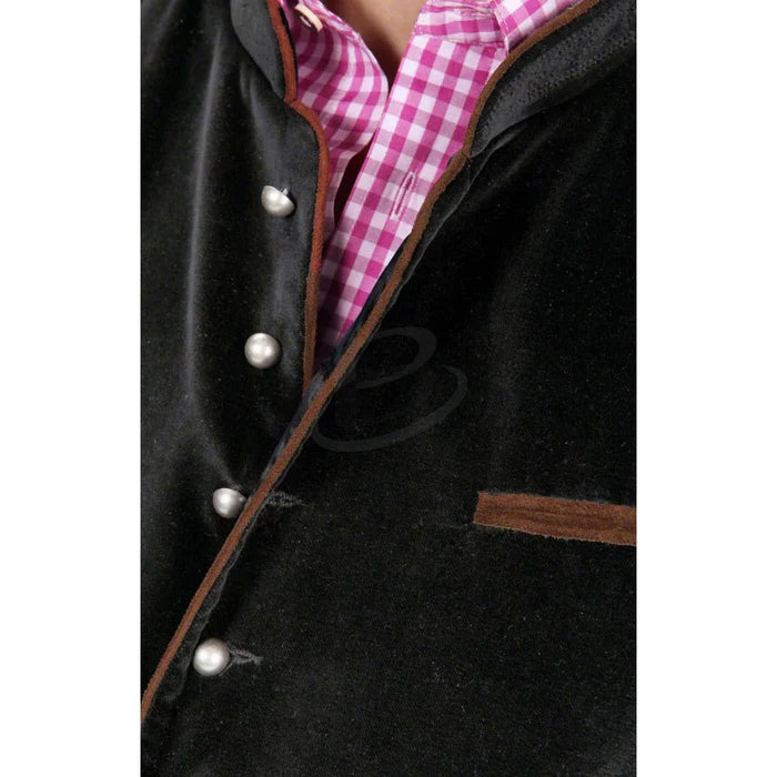 Traditional vest velvet black