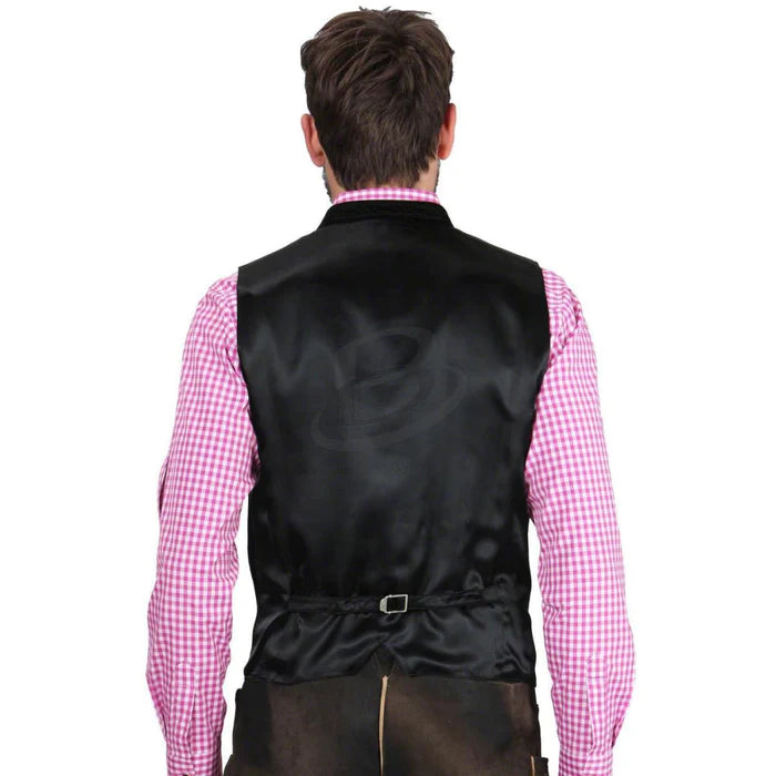 Traditional vest velvet black