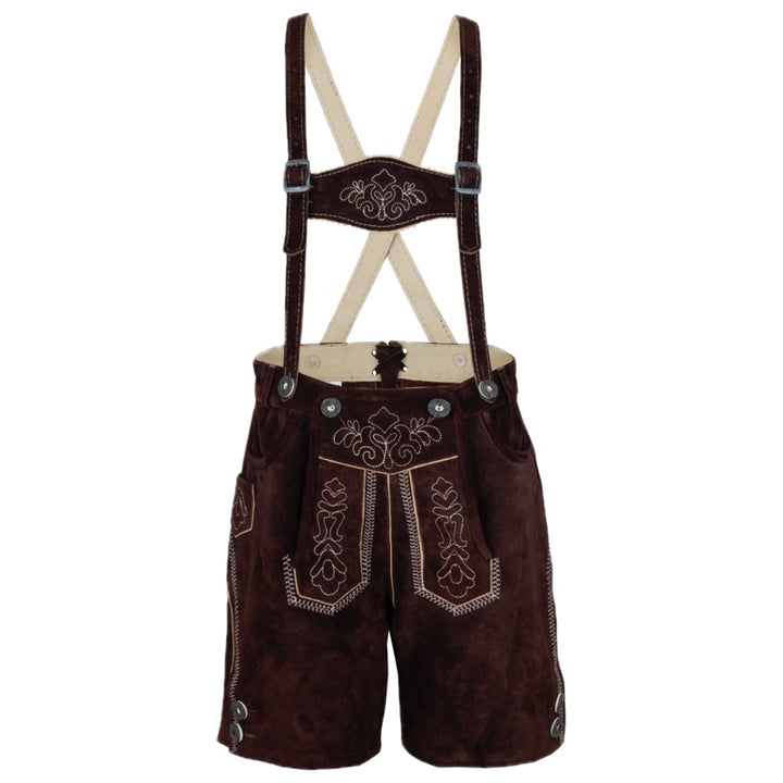Kinderlederhose Michi bestickt