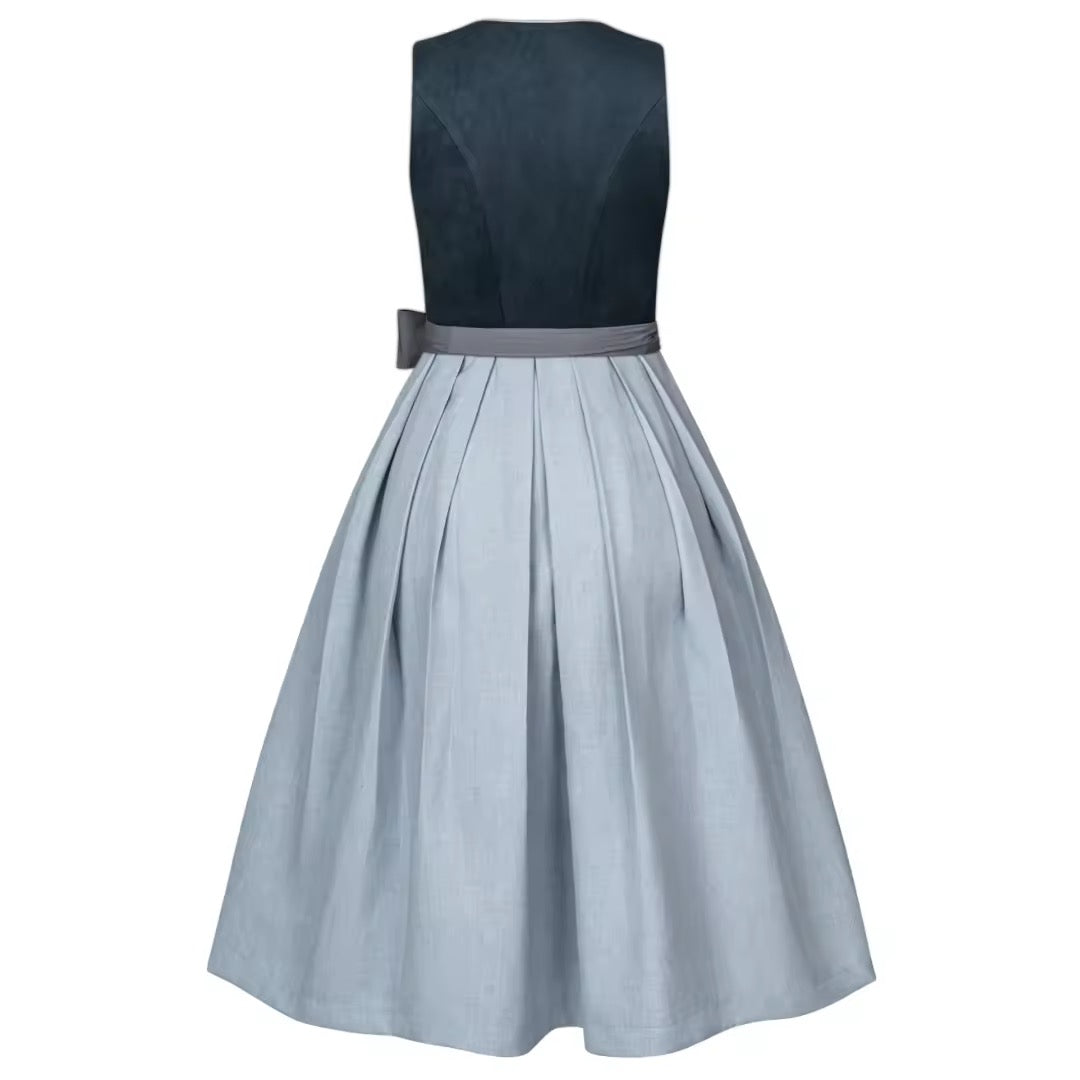 Dirndl Liga Di Bavaria Ozeanblau   Velours Optik 70cm