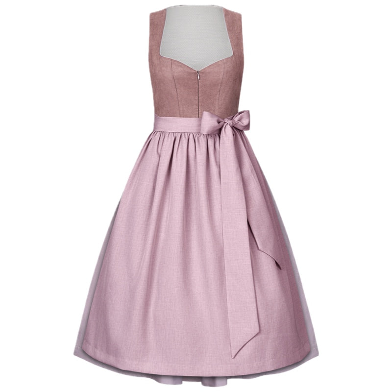 Dirndl Liga Di Bavaria Flieder   Velours Optik 70cm