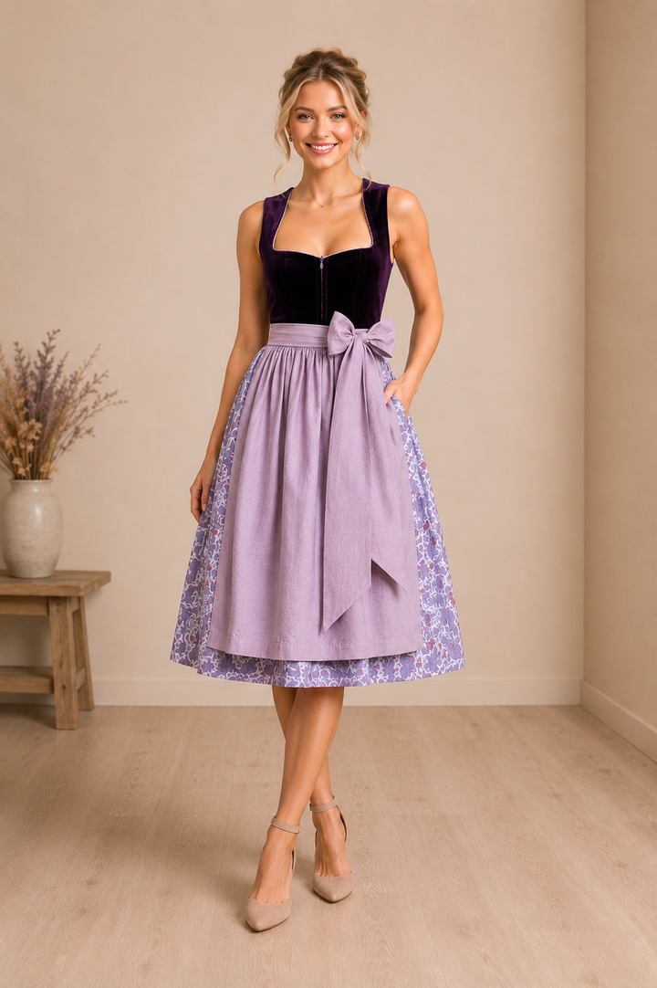 Dirndl Liga Di Bavaria Samt Beere 70cm