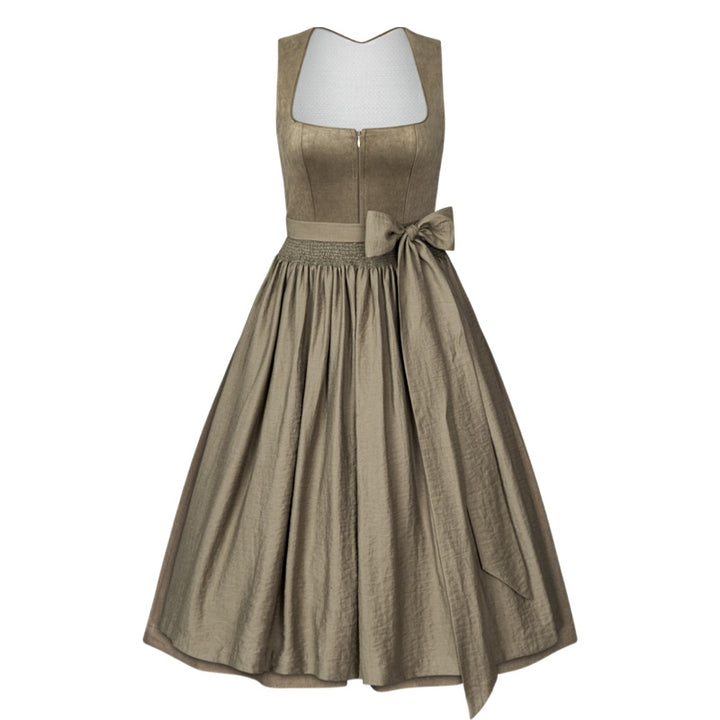 Dirndl Liga Di Bavaria Taupe Velor Look 70cm