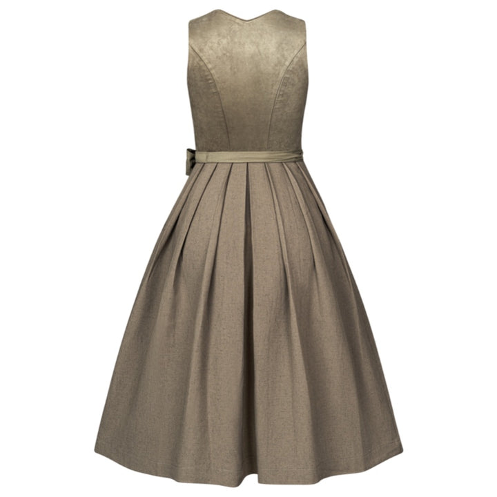 Dirndl Liga Di Bavaria Taupe Velor Look 70cm