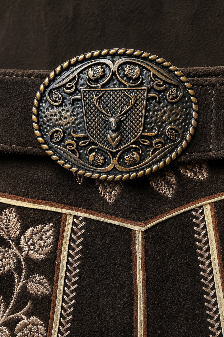 Lederhose Liga di Bavaria Luxury Collection "Festwiese München" bavarian brown TD07