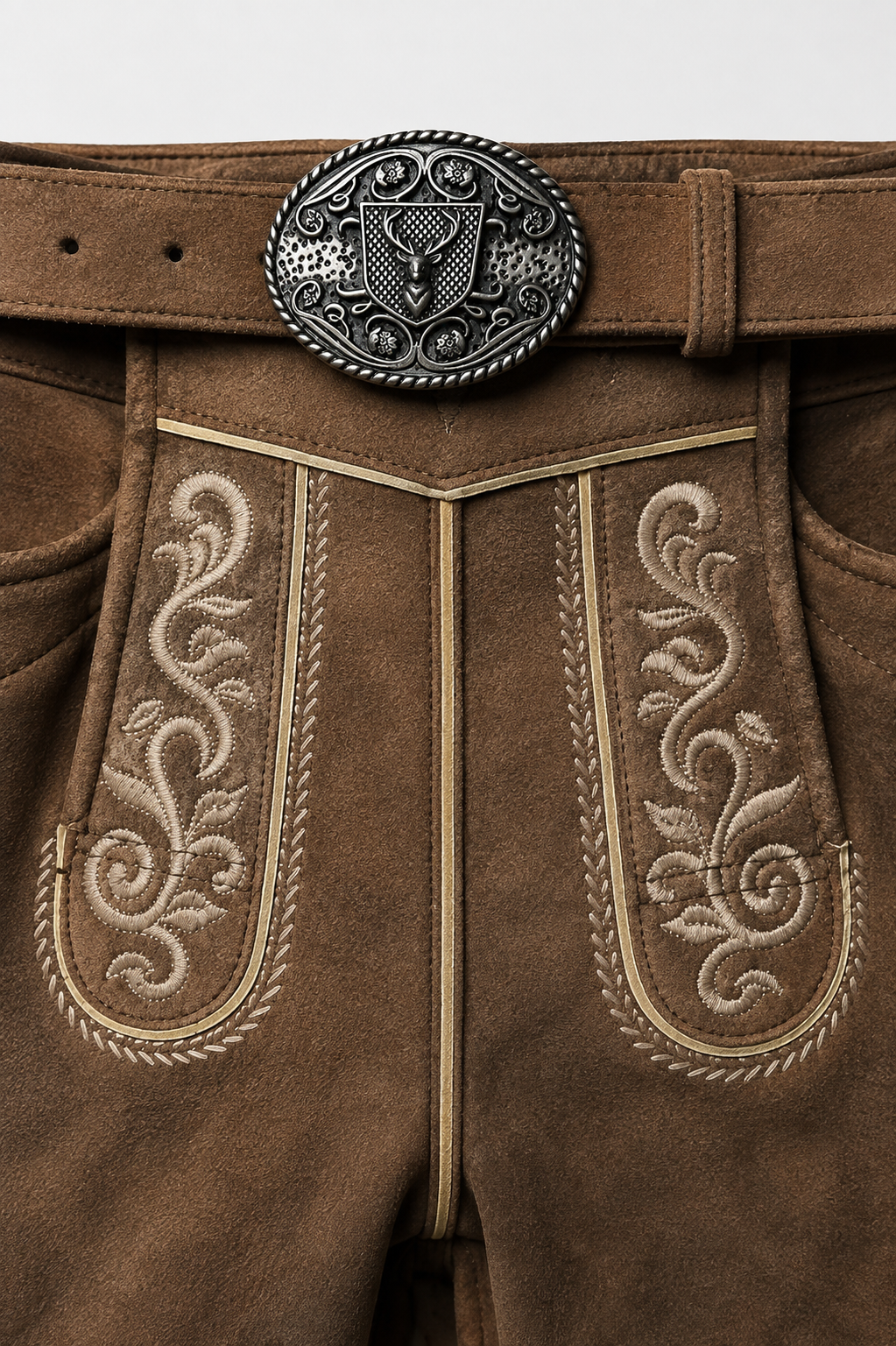Lederhose Liga di Bavaria Luxury Collection "Daheim in München" Camel TD01