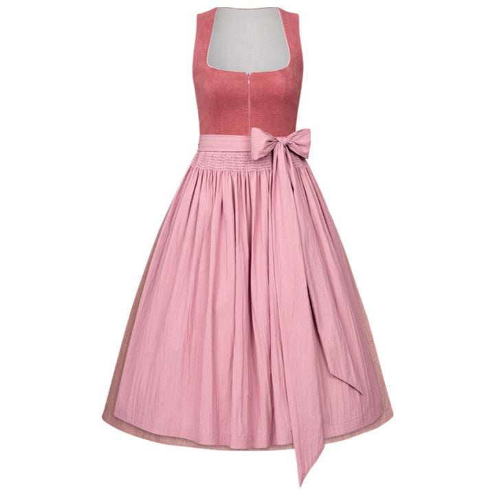 Dirndl Liga Di Bavaria Rosa   Velours Optik 70cm