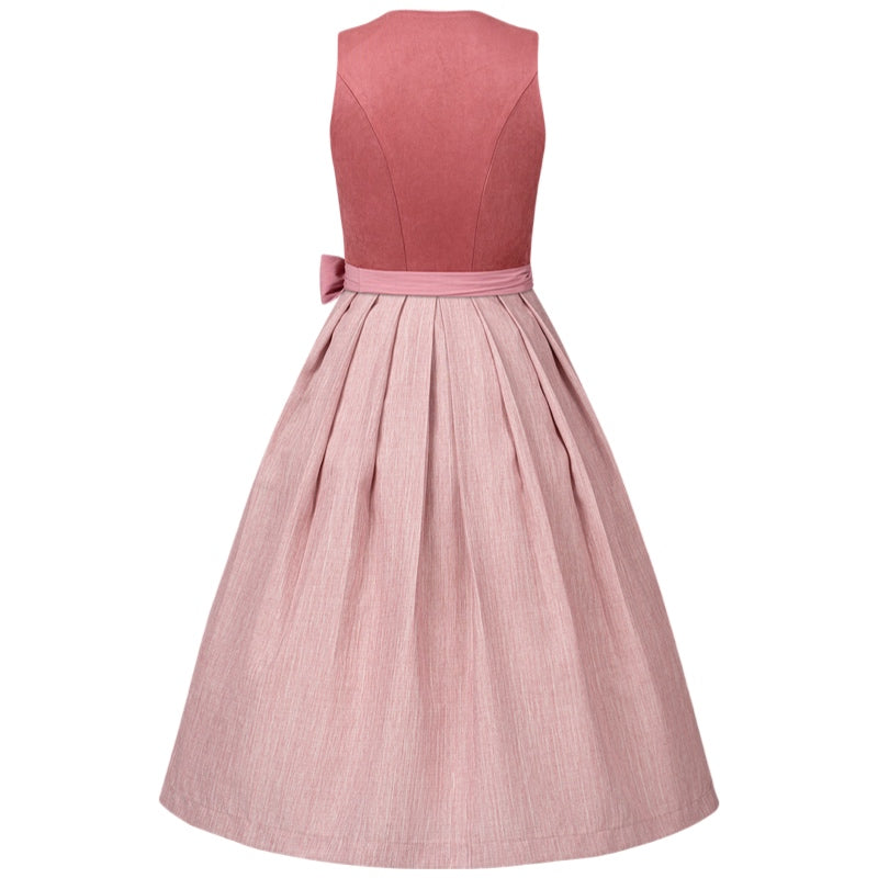 Dirndl Liga Di Bavaria Rosa   Velours Optik 70cm