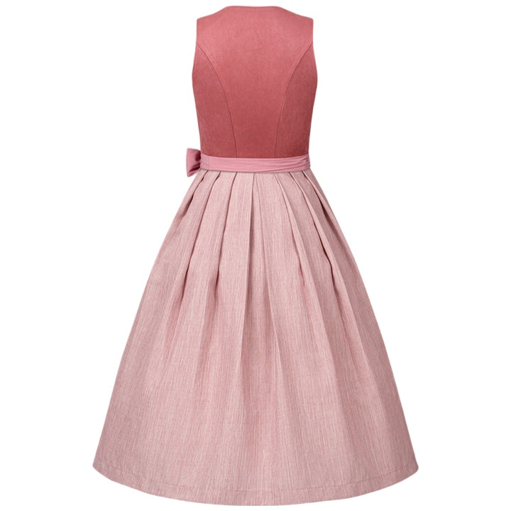 Dirndl Liga Di Bavaria Rosa   Velours Optik 70cm