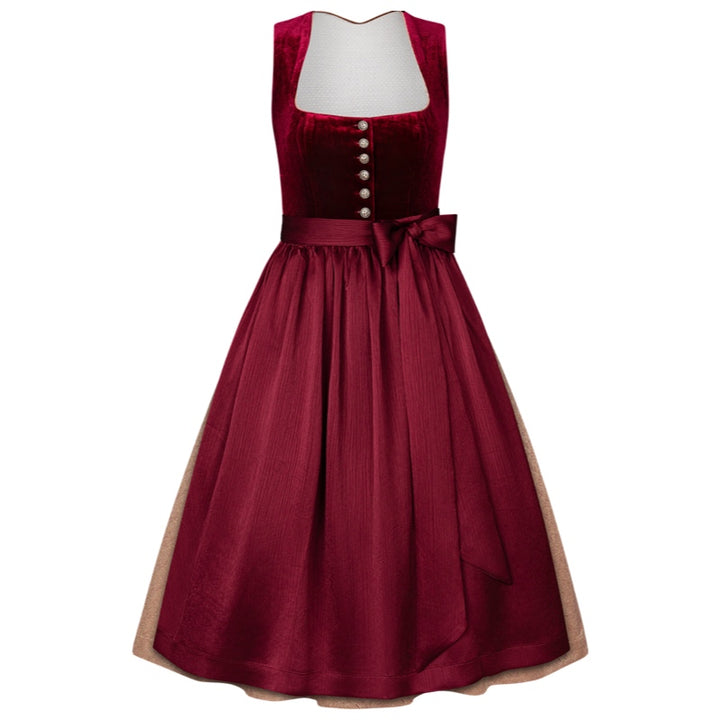 Dirndl Liga Di Bavaria Velvet Red 70cm
