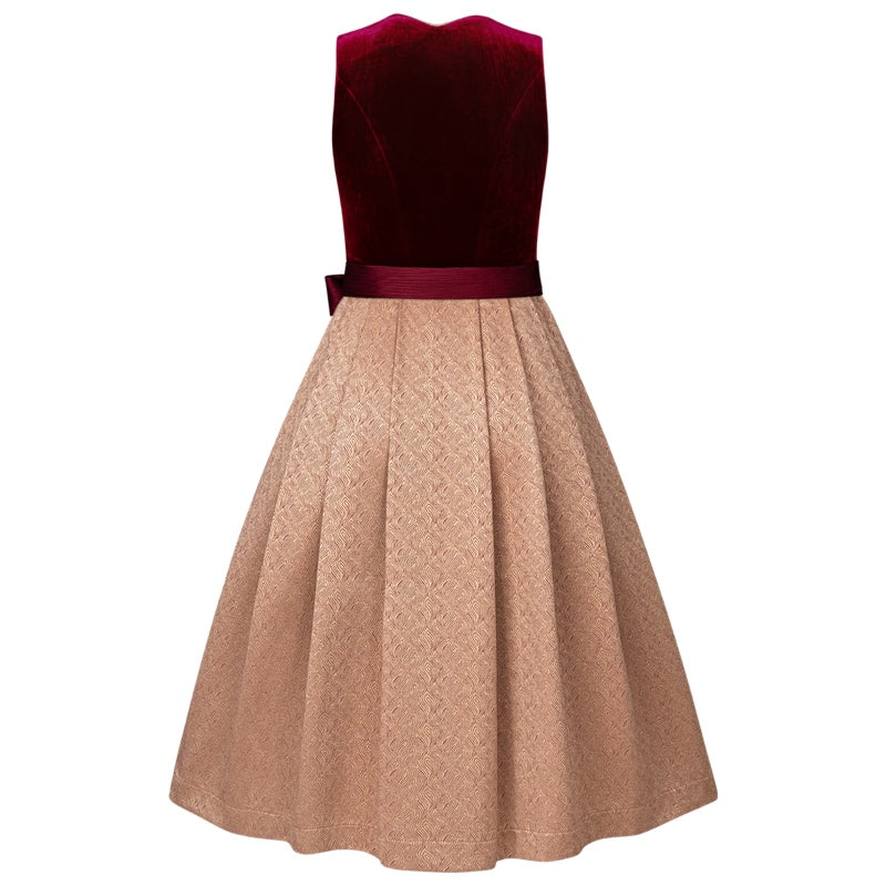 Dirndl Liga Di Bavaria Velvet Red 70cm
