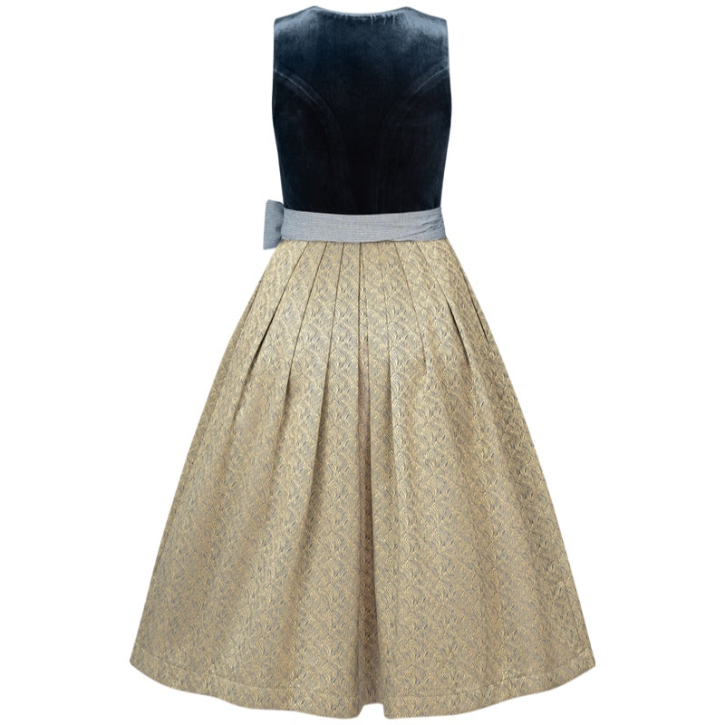 Dirndl Liga Di Bavaria Samt Himmelblau 70cm
