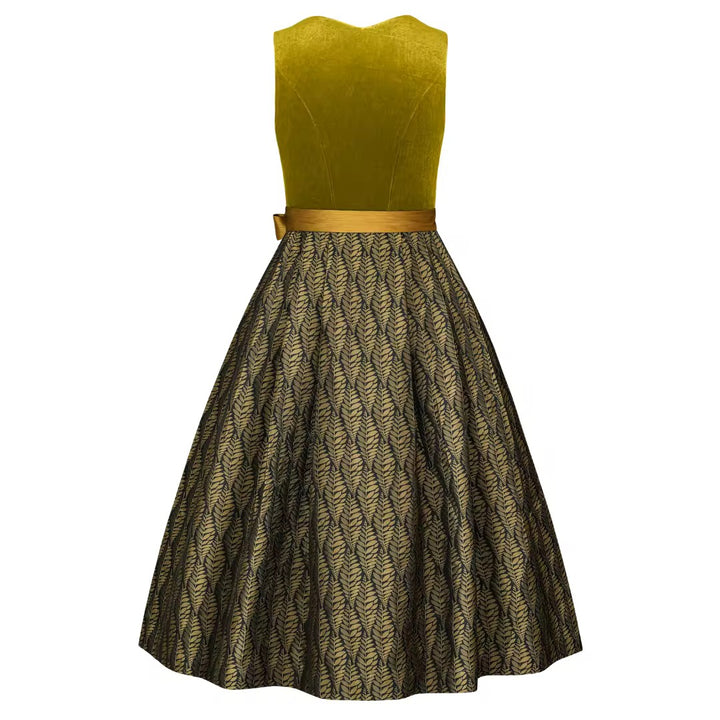 Dirndl Liga Di Bavaria Samt Golden Moos  70cm