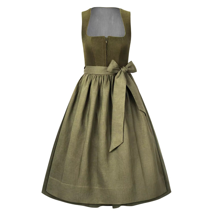 Dirndl Liga Di Bavaria Moosgrün Cord&Leinen 70cm