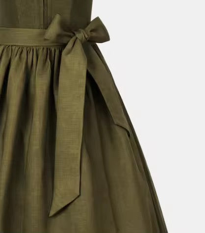 Dirndl Liga Di Bavaria Moosgrün Cord&Leinen 70cm