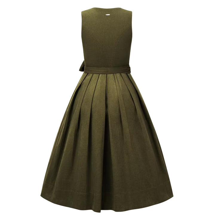 Dirndl Liga Di Bavaria Moosgrün Cord&Leinen 70cm