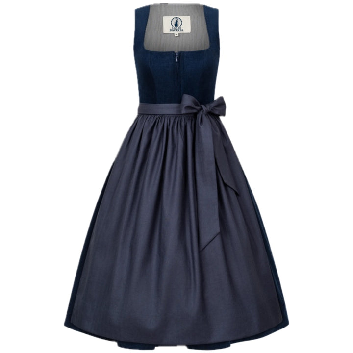 Dirndl Liga Di Bavaria Deep Ocean Cord&amp;Linen 70cm