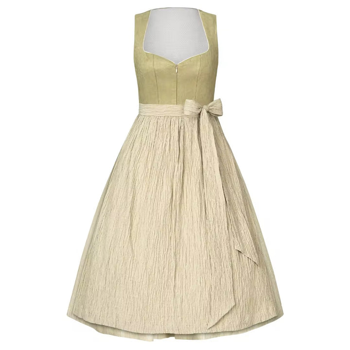 Dirndl Liga Di Bavaria sage green velours &amp; linen 70cm