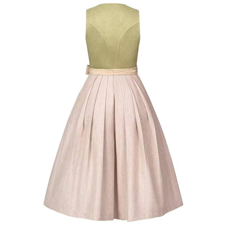 Dirndl Liga Di Bavaria sage green velours &amp; linen 70cm