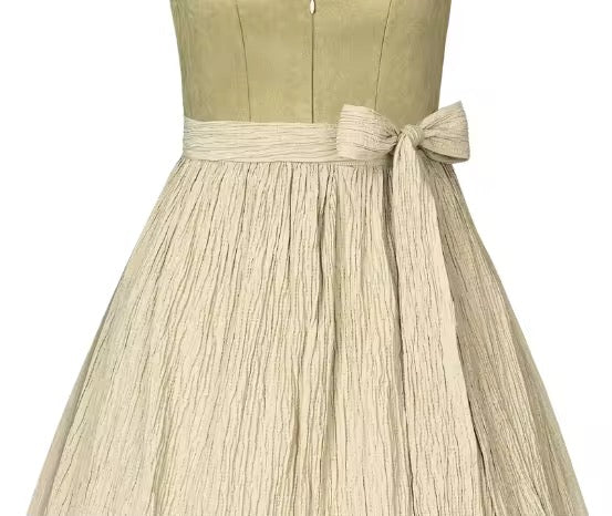 Dirndl Liga Di Bavaria sage green velours &amp; linen 70cm