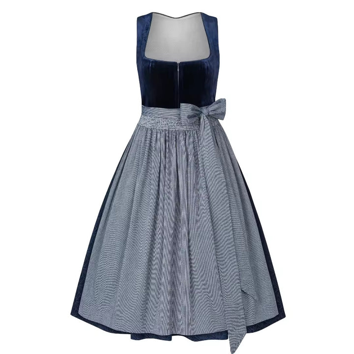 Dirndl Liga Di Bavaria Samt Ozeanblau 70cm