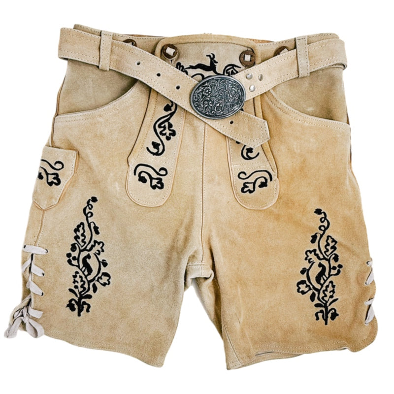 Hirsch Royal Green leather trousers