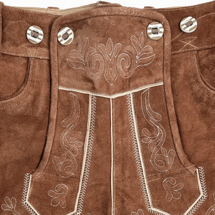 Hirsch Royal Green leather trousers
