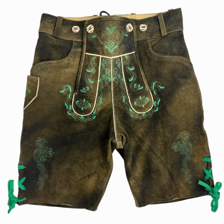 Hirsch Royal Green leather trousers