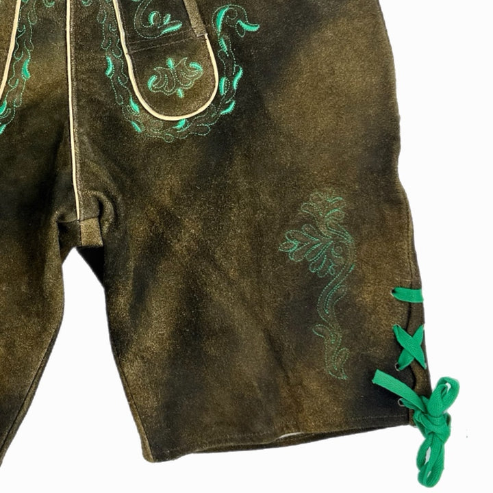 Hirsch Royal Green leather trousers