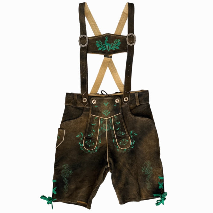 Hirsch Royal Green leather trousers