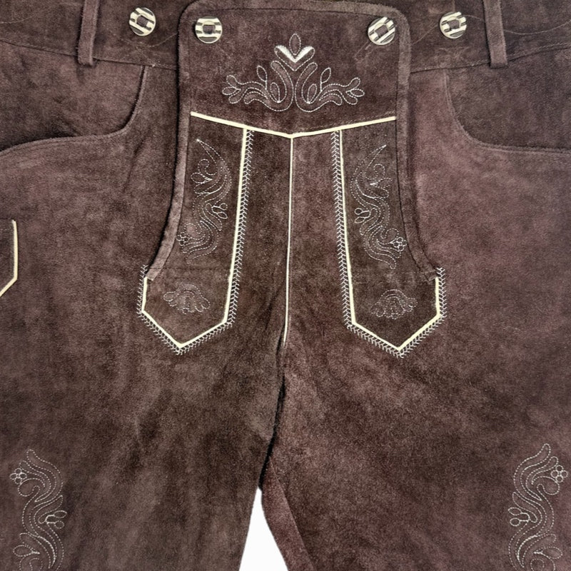 Hirsch Royal Green leather trousers