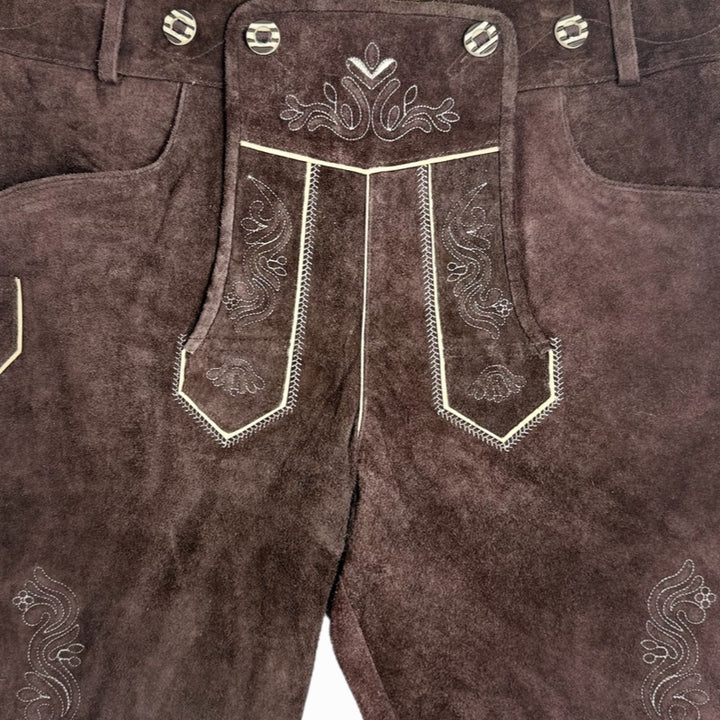Hirsch Royal Green leather trousers