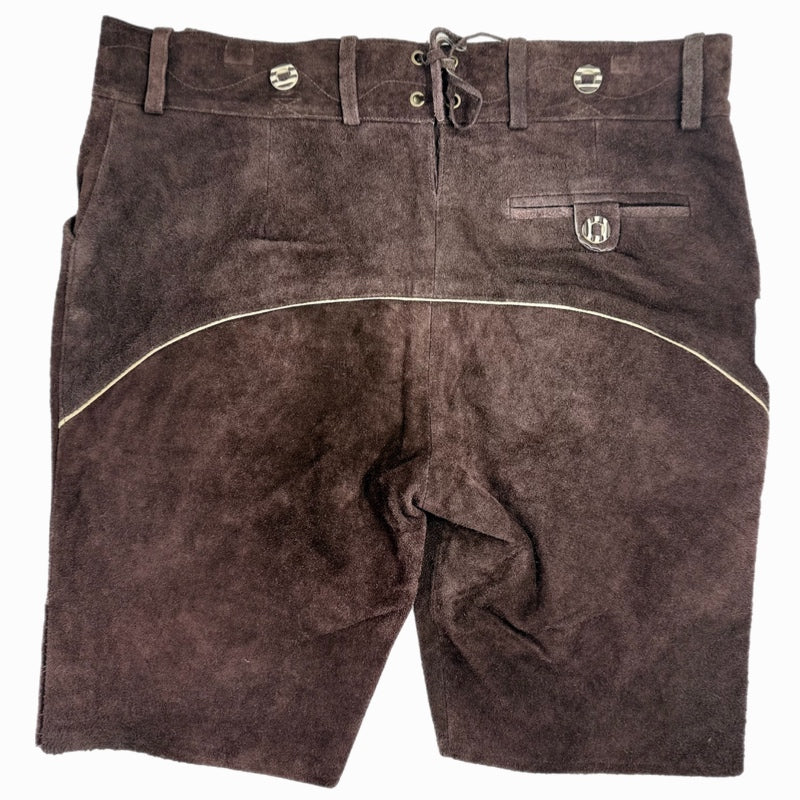 Hirsch Royal Green leather trousers