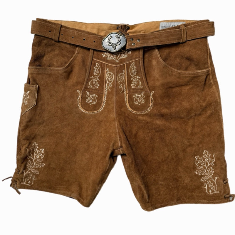 Hirsch Royal Green leather trousers