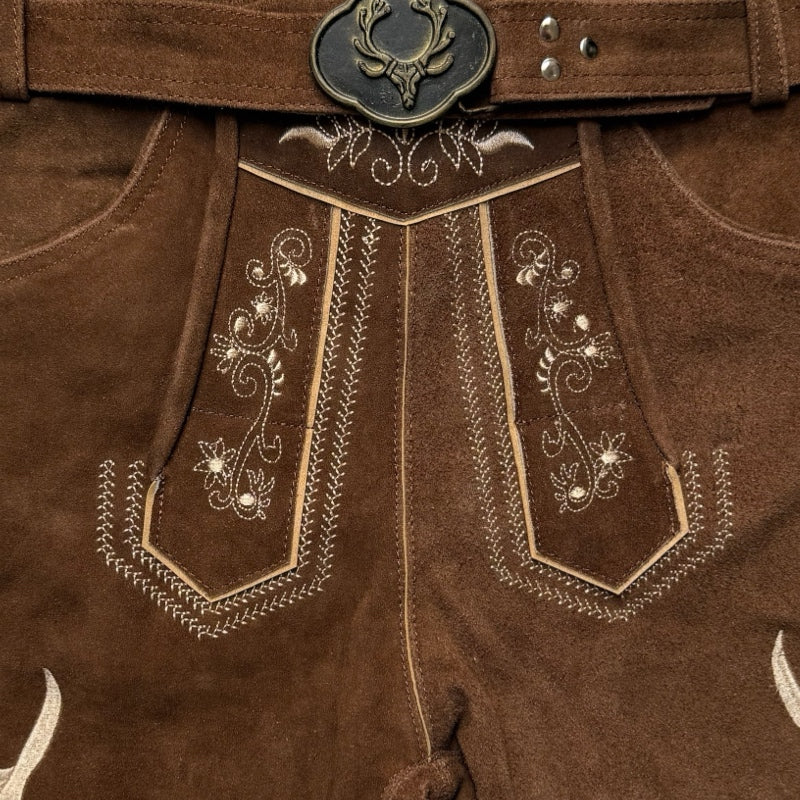 Hirsch Royal Green leather trousers