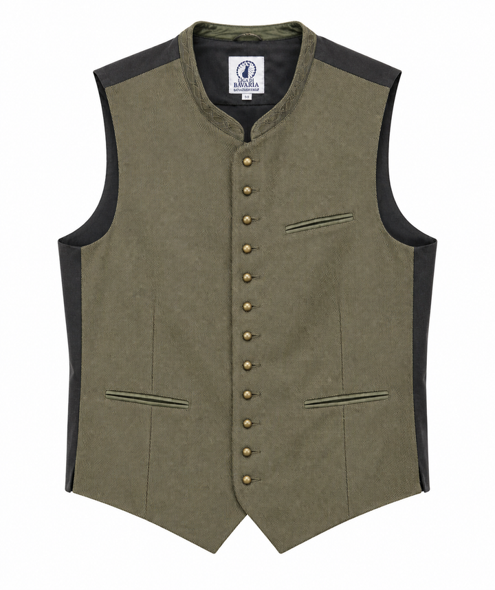 Traditional vest Liga Di Bavaria Sigi - Olive