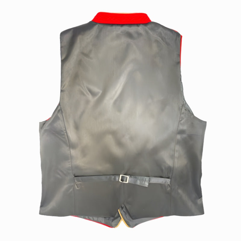Traditional vest velvet red
