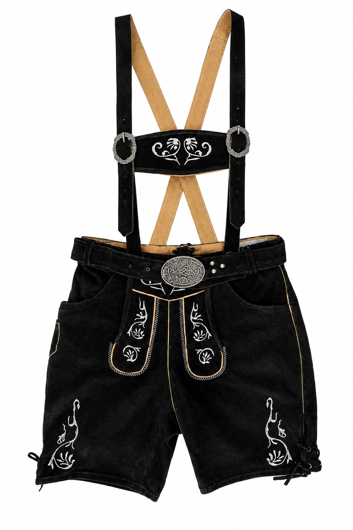 Lederhose König Ludwig Schwarz