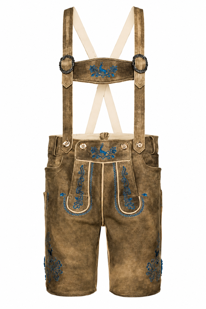 Lederhose Hirsch Royal Blau