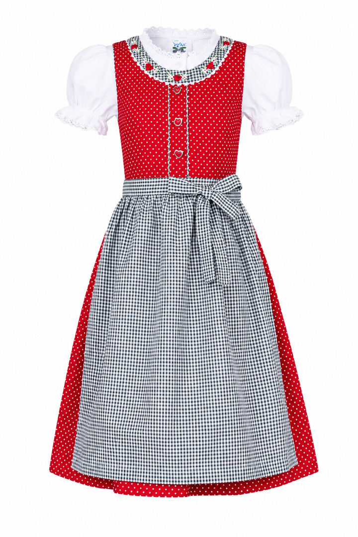 Kinder Dirndl Heidi rot
