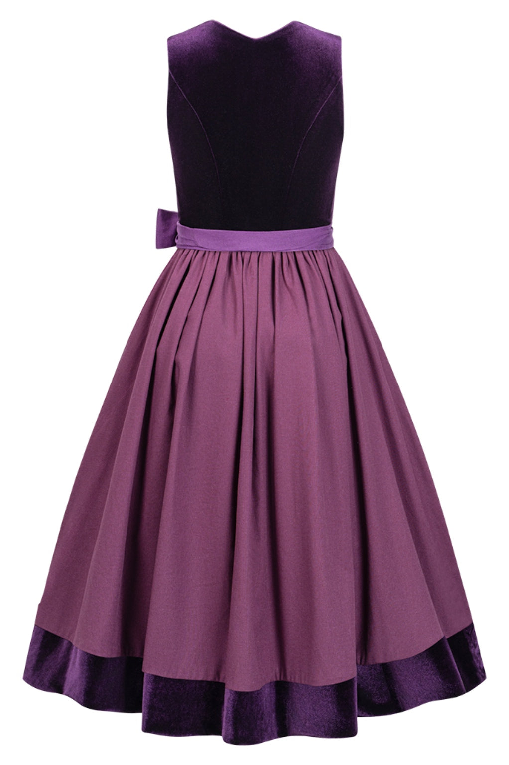 Dirndl Anastasia Samt & Pflaume Leinen – 75 cm | LIGA DI BAVARIA