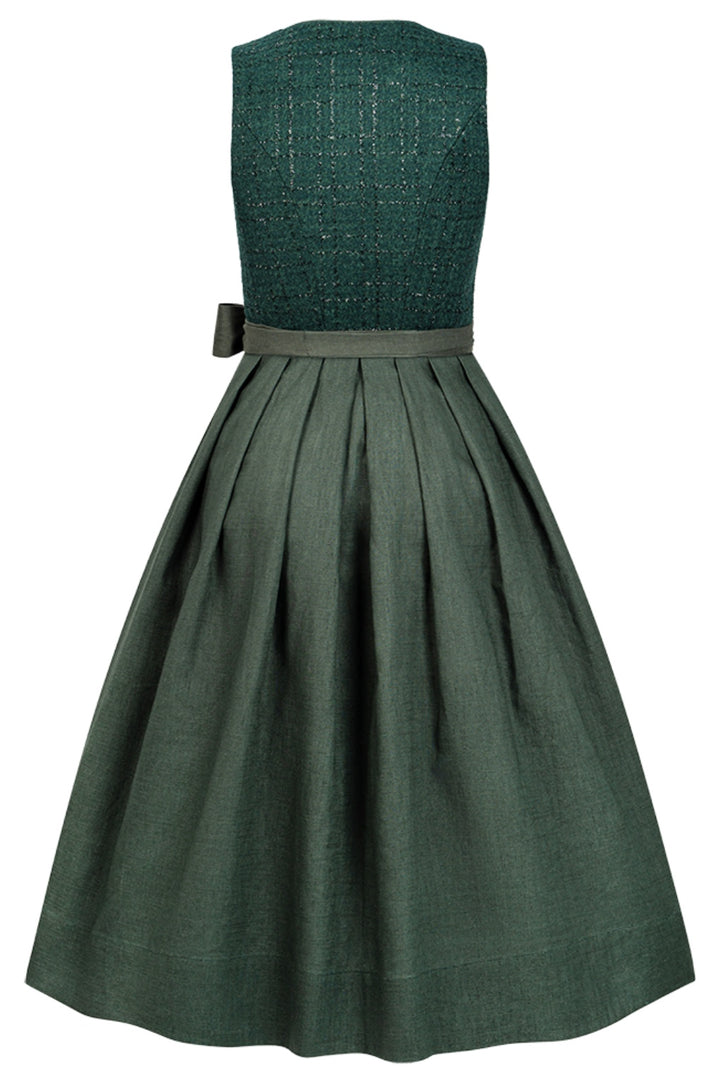Dirndl Tanne Glitter Moosgrün Tweed & Leinen – 75 cm | LIGA DI BAVARIA