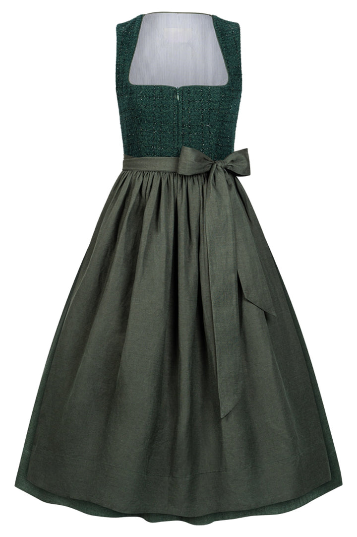 Dirndl Tanne Glitter Moosgrün Tweed & Leinen – 75 cm | LIGA DI BAVARIA