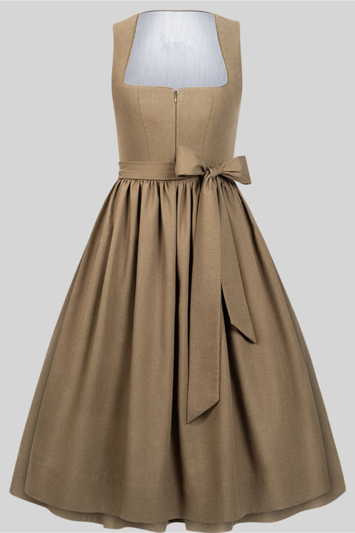 Dirndl Sand mit TENCEL™-Leinenschürze – 75 cm | LIGA DI BAVARIA