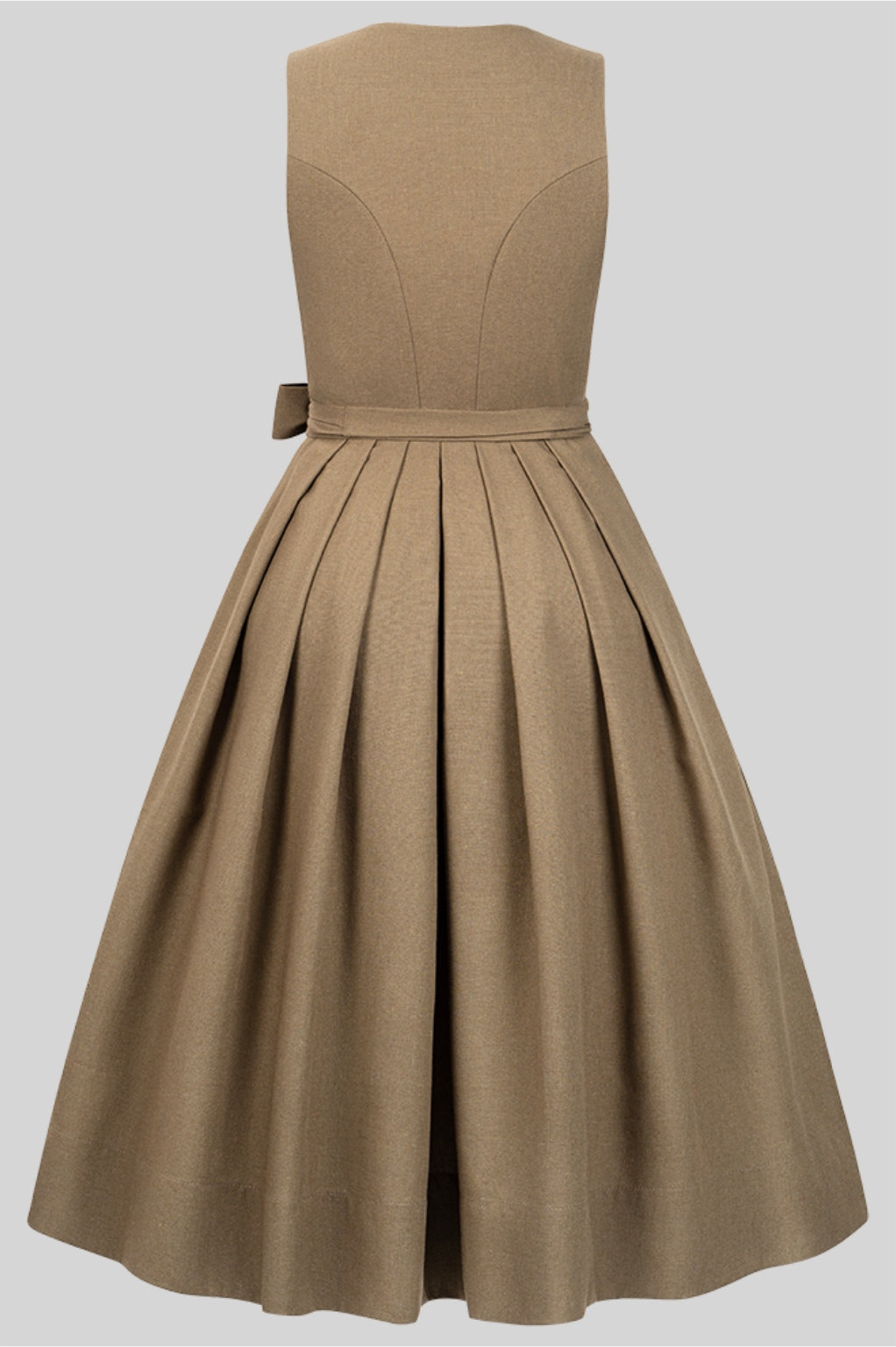 Dirndl Sand mit TENCEL™-Leinenschürze – 75 cm | LIGA DI BAVARIA