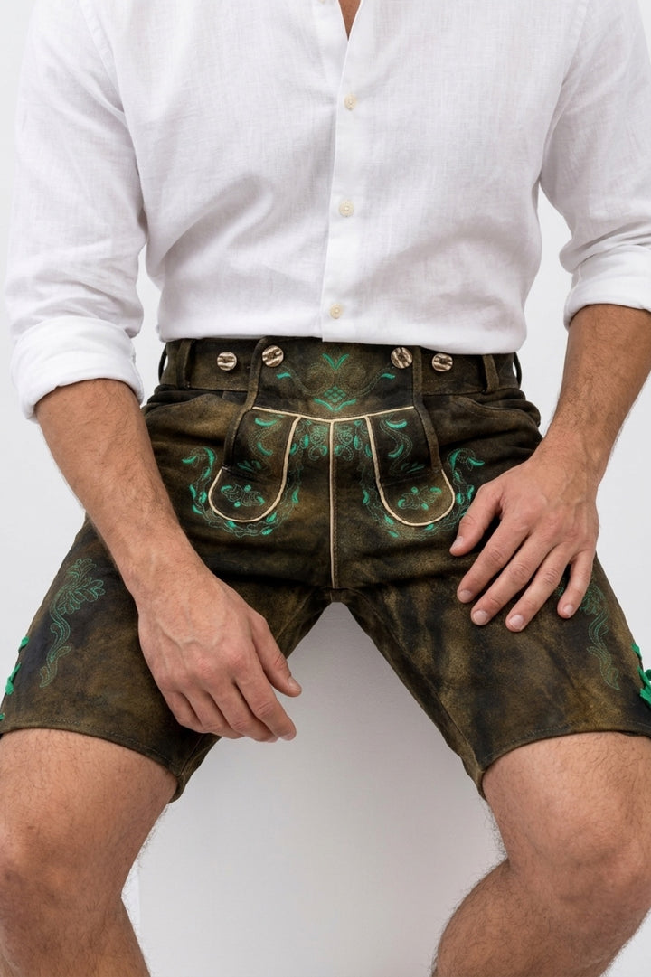 Lederhose Ornament Grün