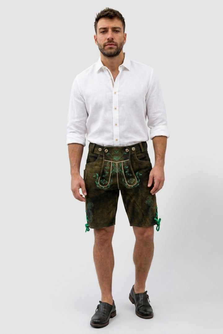 Lederhose Ornament Grün