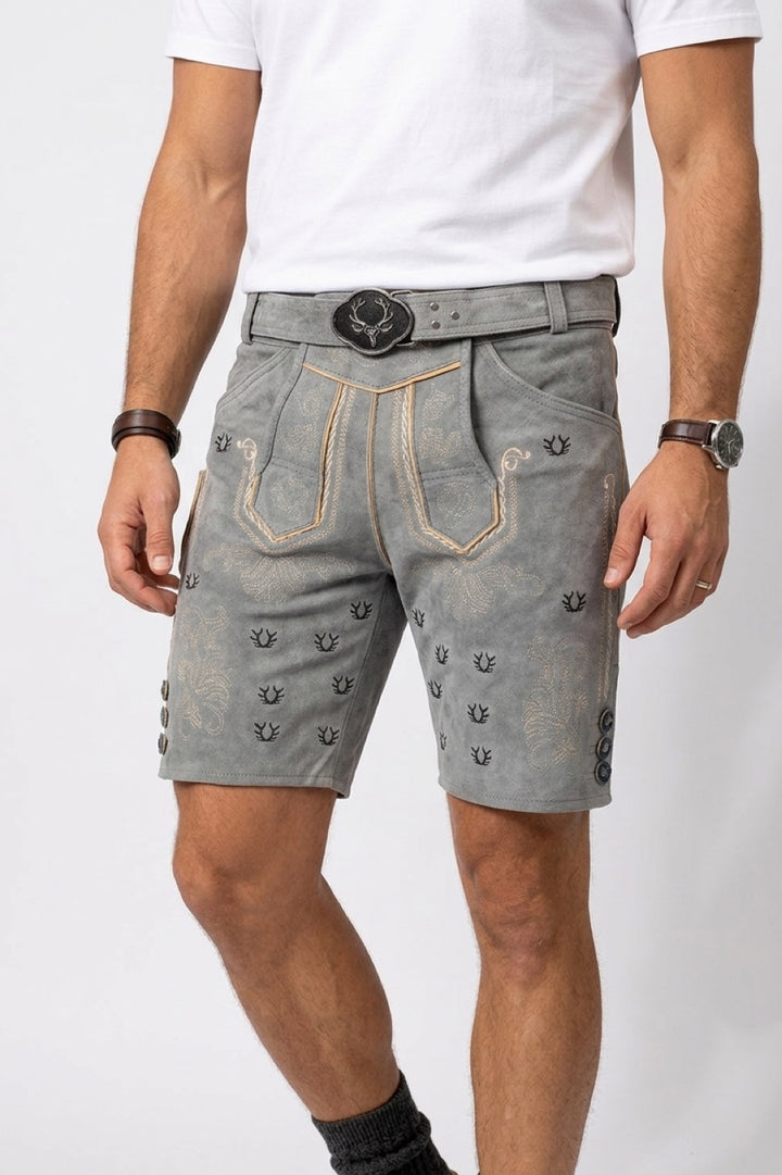 Lederhose Franz Grau