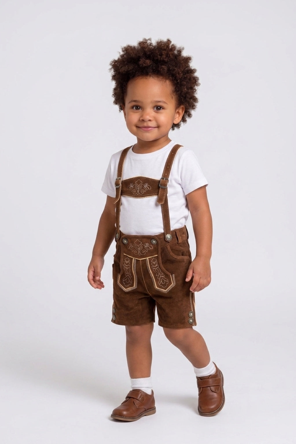 Kinderspaltlederhose Kamel
